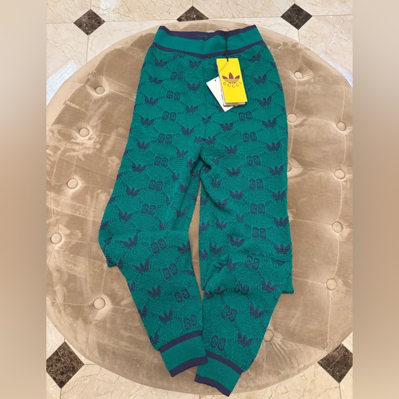 Gucci Pants - Authentic New With Tags Gucci x Adidas GG Logo Monogram Knit Joggers